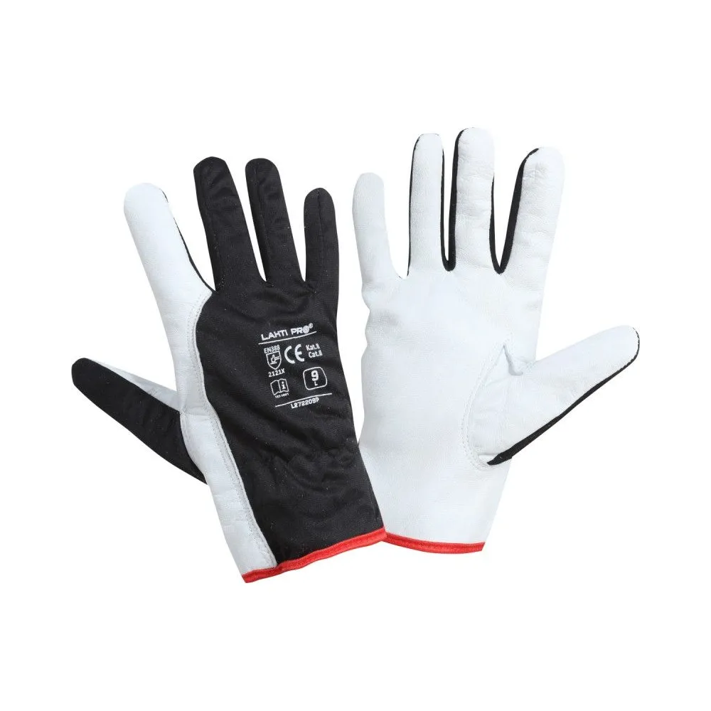 MANUSA PIELE OVINA / NEGRU-ALB - 11