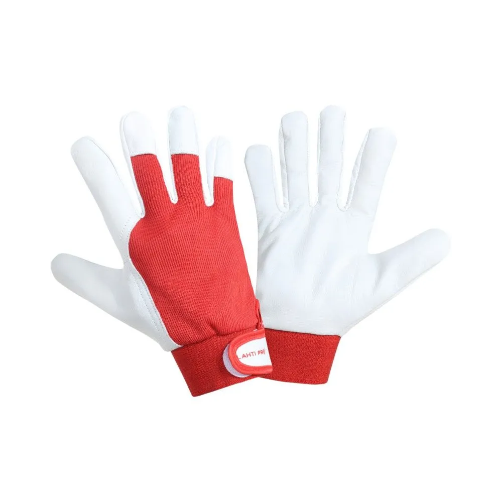 MANUSA PIELE OVINA / ROSU-ALB - 9