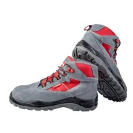 BOCANC PIELE-INTOARSA-TESUT / GRI-ROSU (S1PSRC) - 46