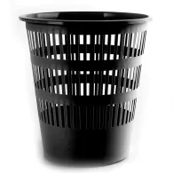 Cos pentru hartii, 10 l, perforat, plastic, negru