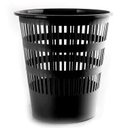 Cos pentru hartii, 10 l, perforat, plastic, negru