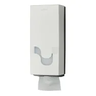 Dispenser Celtex, Megamini, pentru hartie igienica intercalata, ABS, alb