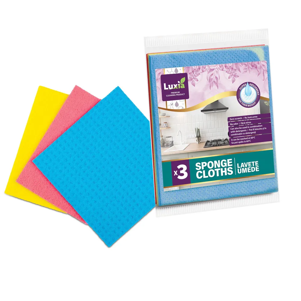 Lavete umede Luxia, 16x16 cm, 3 bucati/set