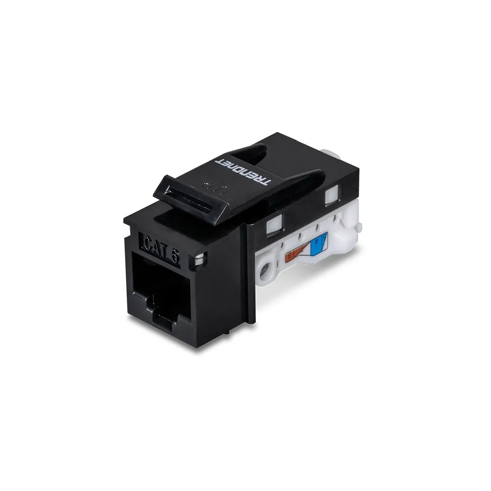 Mufa RJ-45 UTP Cat.6 tool-less, neagra - TRENDnet TC-K25C6BK