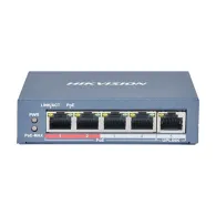 Switch 4 x RJ45 10/100 Mbps PoE, 1 x RJ45 10/100 Mbps, Unmanaged - HIKVISION DS-3E0105P-E