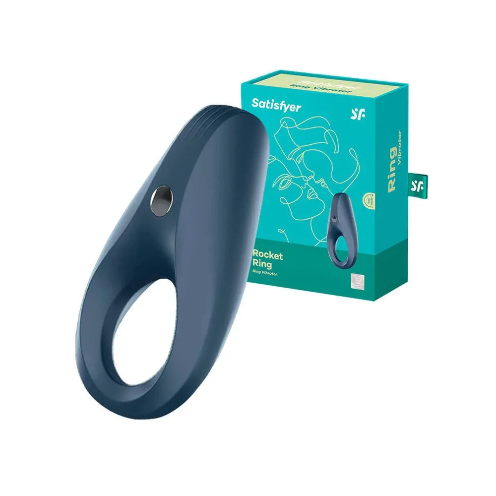 Inel vibrator Satisfyer (albastru închis)