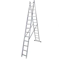 Scara dubla aluminiu BISONTE STR214 2 x 14 trepte inaltime maxima 6,8 m