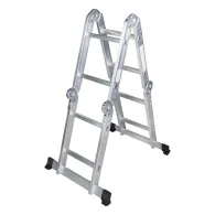 Scara multifunctionala din aluminiu BISONTE STR402 4 segmente x 2 trepte, inaltime maxima 2.5 m