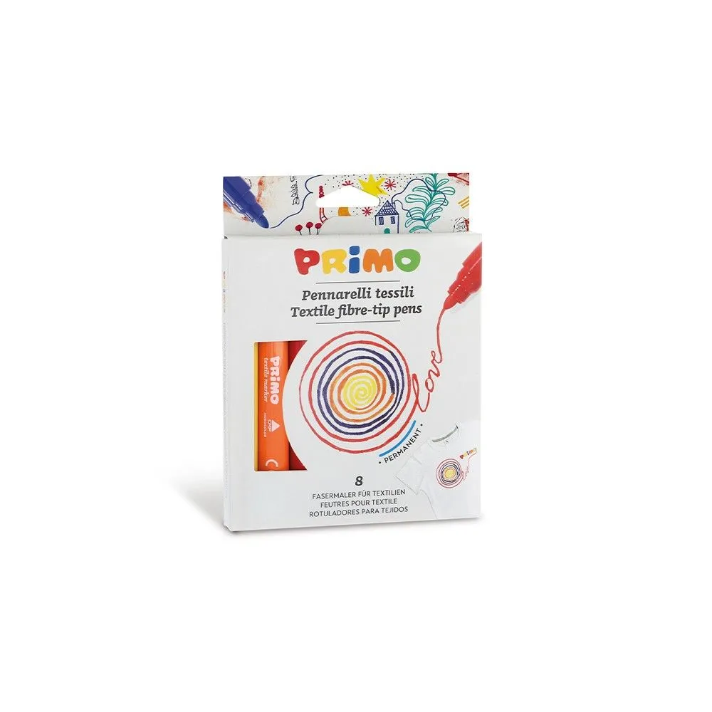 Markere textile pentru copii Morocolor Primo, 8 bucati