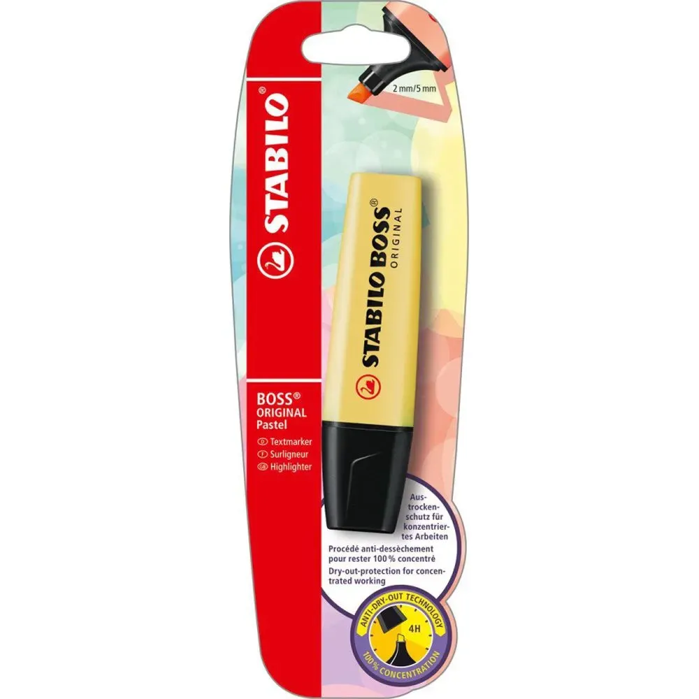 Textmarker Stabilo Boss Original, 1 bucata/blister, galben