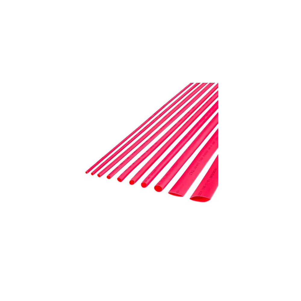 TUB TERMOCONTRACTABIL 8MM/1M ROSU SET 10 BUC