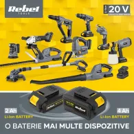 ACUMULATOR UNIVERSAL SCULE REBEL 20V 2A