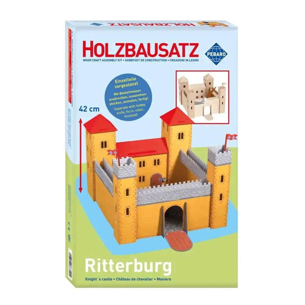 Pebaro 887, Kit constructie, castel de lemn, 61 piese