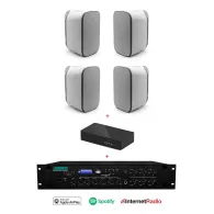 Pachet Sonorizare Terasa IP65 cu streaming wireless, Internet Radio, Spotify, Airplay, Bluetooth, Stick USB