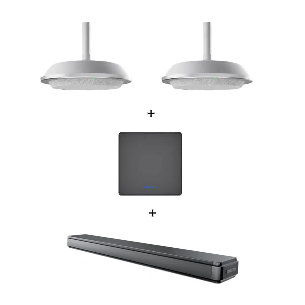 Pachet audio cu 2 speakerphone-uri pentru videoconferinte cu prindere in tavan