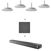 Pachet audio cu 4 speakerphone-uri pentru videoconferinte cu prindere in tavan