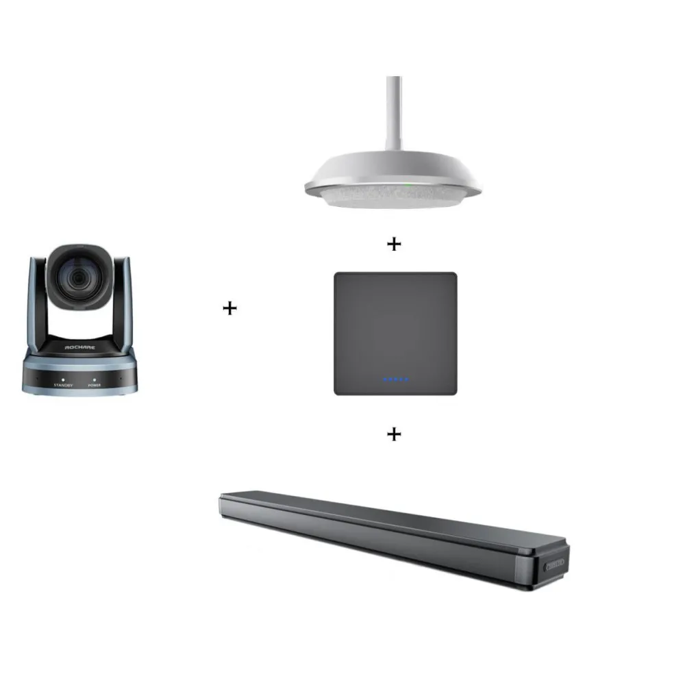 Pachet videoconferinta cu audio si speakerphone cu prindere in tavan