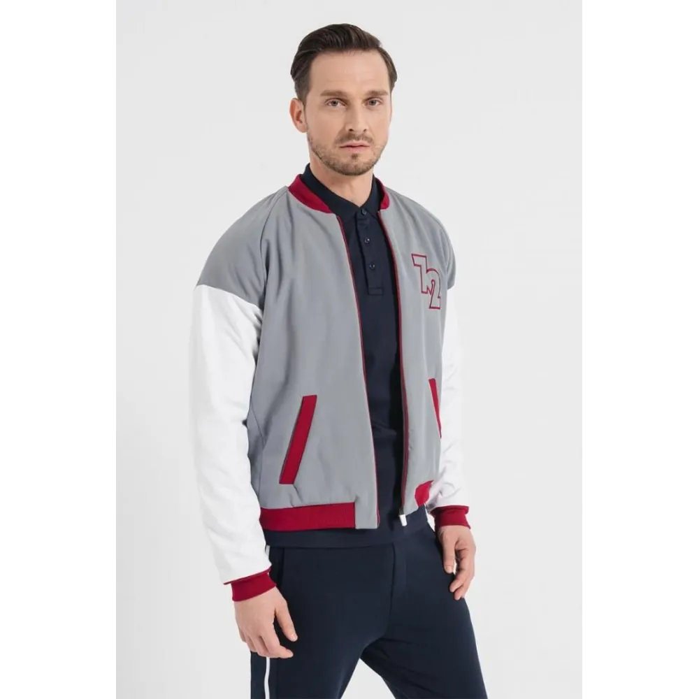 JACHETA BOMBER GRI GRENA S