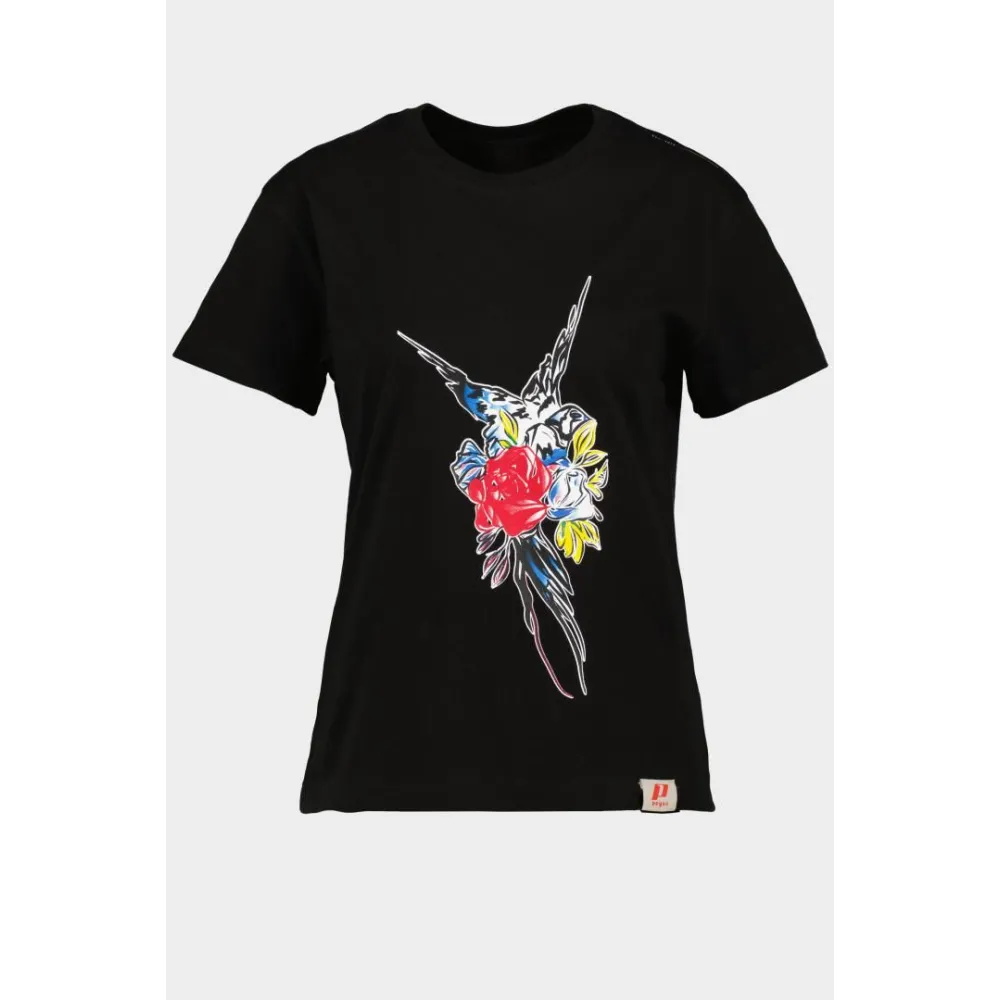 TRICOU PASARE FLORI DAMA XS