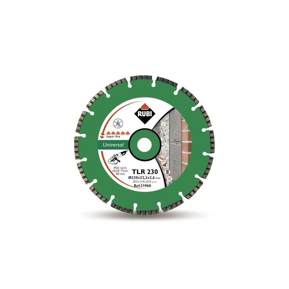 Disc diamantat pt. materiale de constructii 230mm, TLR 230 SuperPro - RUBI-31968