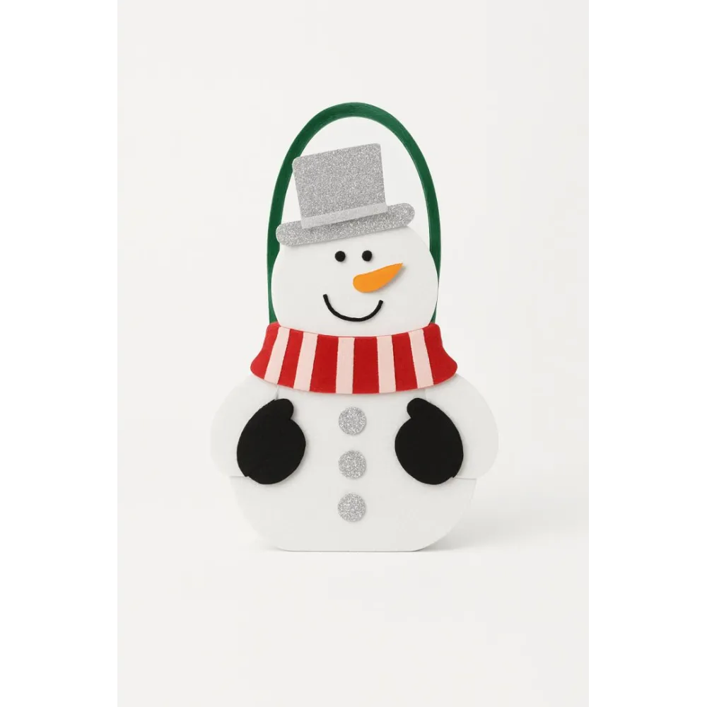 Prosop de bucatarie cu gentuta Snowman