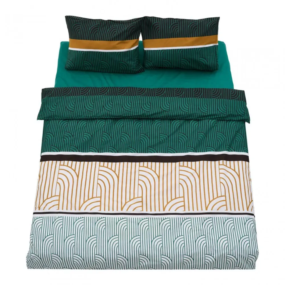 Lenjerie dubla 100% bumbac,4 piese, Deco