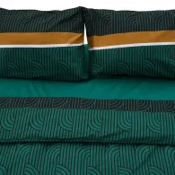 Lenjerie dubla 100% bumbac,4 piese, Deco