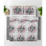 Lenjerie dubla 100% bumbac,4 piese, Vera