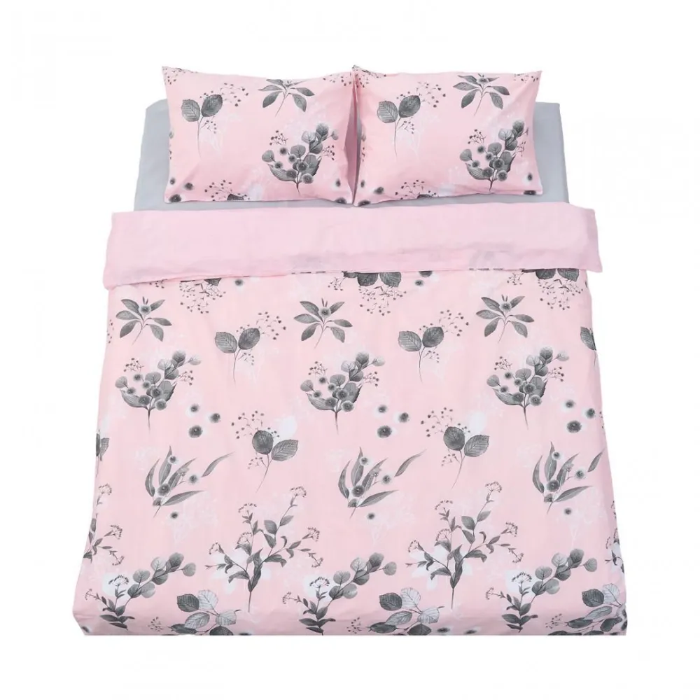 Lenjerie Dubla BBC 4 piese, 132TC - Rose