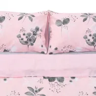 Lenjerie Dubla BBC 4 piese, 132TC - Rose