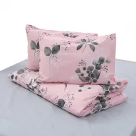 Lenjerie Dubla BBC 4 piese, 132TC - Rose