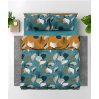 Lenjerie dubla,100%bumbac,4 piese,Clara