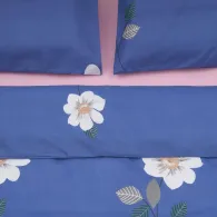 Lenjerie Vanora de pat king size Microfibra Blue Daisy
