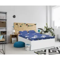 Lenjerie Vanora de pat king size Microfibra Blue Daisy