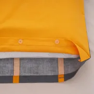 SET DE PAT SINGLE BUMBAC GREY/ORANGE