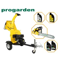 Pachet ProGARDEN TB120 tocator resturi vegetale, 12CP, benzina, 120mm + MF3545P Motoferastrau 450mm, 3.4CP, benzina 2T, 55cmc + 