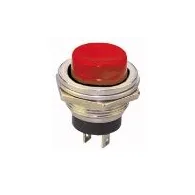 Buton Push ON-OFF, 19mm, rosu
