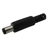 Mufa alimentare tata pe cablu 5.5X2.5mm, negru