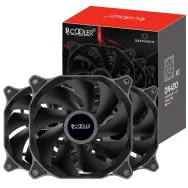 SET 3 VENTILATOARE PCCOOLER, 120mm, 1200 RPM, LED , conector 3 pin, "DN120 3 IN 1"