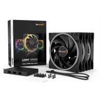 be quiet! Light Wings | 140mm PWM Triple Pack high-speed Carcasă calculator Ventilator 14 cm Negru 3 buc.
