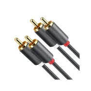 Ugreen 10519 cablu audio 3 m 2 x RCA Negru