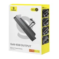 Hub Baseus T-Space cu cabluri USB-C la USB-C pentru mașini Tesla (negru)