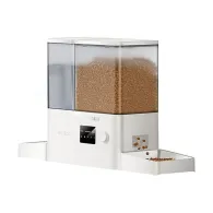 Rojeco New 2 în 1 Pet Water Fountain & Feeder WiFi (alb)