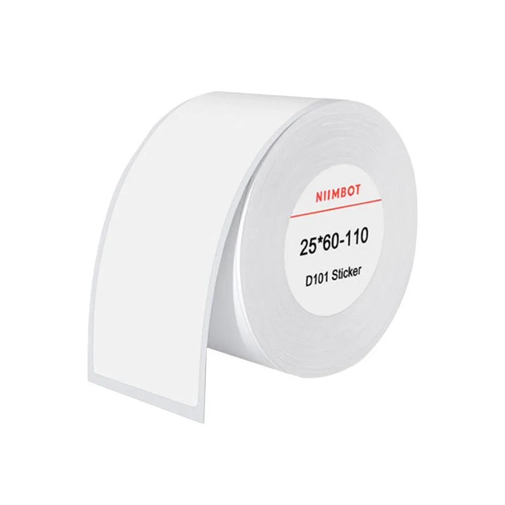 Niimbot etichete termice autocolante 25x60 mm, 110 buc (alb)