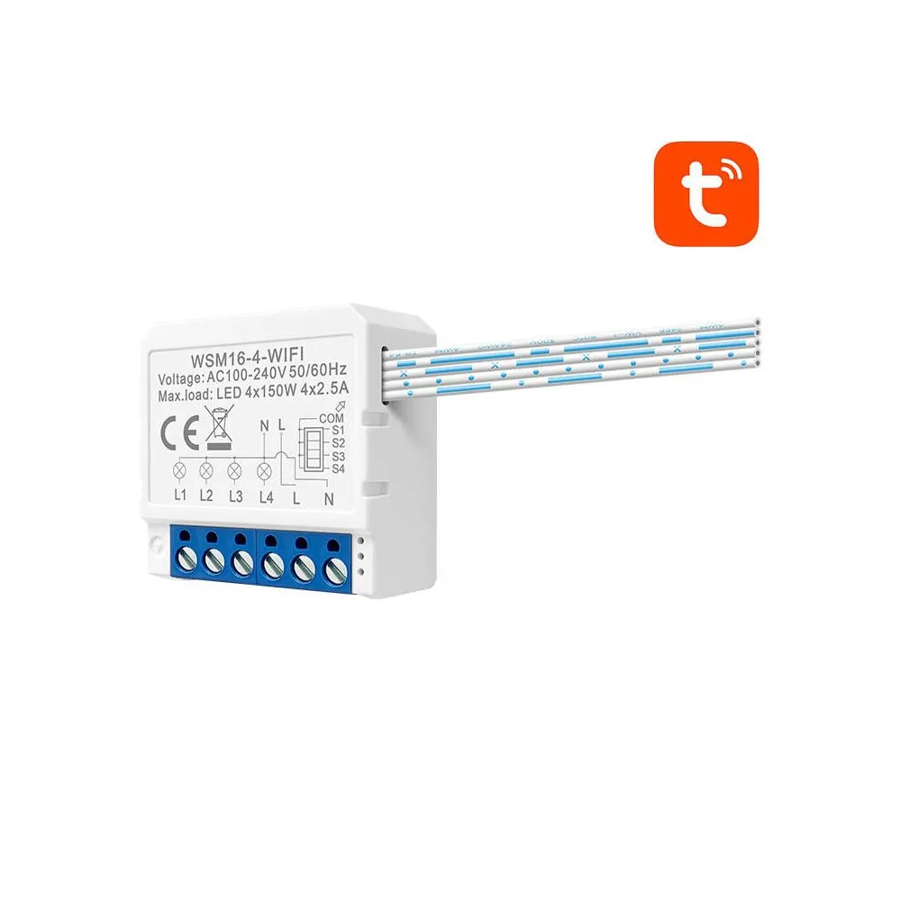 Avatto WSM16-W4 TUYA comutator de perete Wi-Fi inteligent