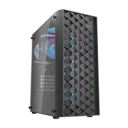 Carcasă pentru computer Darkflash DK351 (negru) + 4 ventilatoare RGB