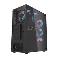 Carcasă pentru computer Darkflash DK351 (negru) + 4 ventilatoare RGB