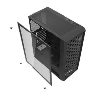 Carcasă pentru computer Darkflash DK351 (negru) + 4 ventilatoare RGB