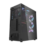Carcasă pentru computer Darkflash DK352 Plus (negru) + 4 ventilatoare RGB