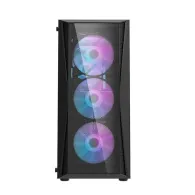 Carcasă pentru computer Darkflash DK352 Plus (negru) + 4 ventilatoare RGB
